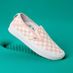 Vans Bayan Kaykay Ayakkabısı ComfyCush Checker Slip-On SF Beyaz | 43317-146